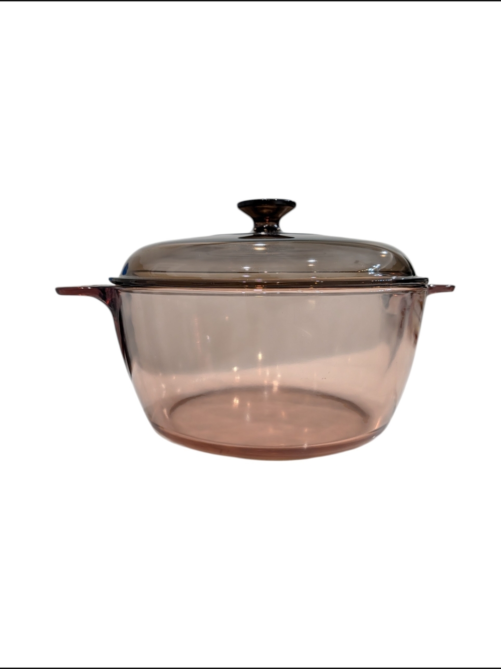 Vintage Visions 4.5L Amber Glass Dutch Oven Casserole Pot w/ Lid USA Pyrex